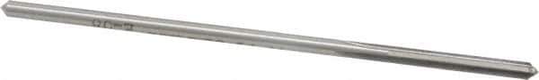 Made in USA - 0.1375" High Speed Steel 4 Flute Chucking Reamer - Straight Flute, 0.1275" Straight Shank, 1" Flute Length, 4" OAL - USA Tool & Supply