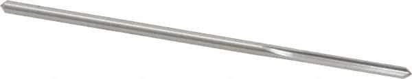 Made in USA - 0.143" High Speed Steel 4 Flute Chucking Reamer - Straight Flute, 0.135" Straight Shank, 1" Flute Length, 4" OAL - USA Tool & Supply