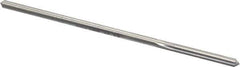 Made in USA - 0.1595" High Speed Steel 6 Flute Chucking Reamer - Straight Flute, 0.153" Straight Shank, 1-1/8" Flute Length, 4-1/2" OAL - USA Tool & Supply