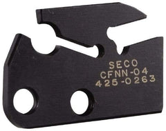 Seco - 0.118" Blade Width, 7.02" OAL, Single End Indexable Cut-Off Blade - 0.866" Max Depth of Cut, CFNN Blade, MDT Series - USA Tool & Supply