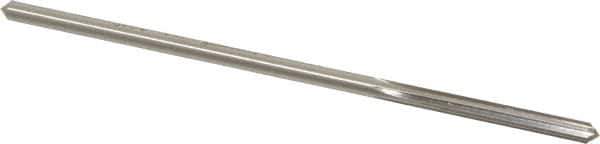 Made in USA - 0.164" High Speed Steel 6 Flute Chucking Reamer - Straight Flute, 0.153" Straight Shank, 1-1/8" Flute Length, 4-1/2" OAL - USA Tool & Supply