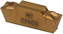 Seco - LCMF, 0.157" Cutting Width, MC, CP600 Grade, Double End Multi-Directional Turning Insert - TiAlN, TiN Coated - USA Tool & Supply