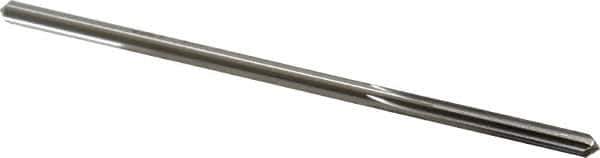 Made in USA - 0.17" High Speed Steel 6 Flute Chucking Reamer - Straight Flute, 0.1595" Straight Shank, 1-1/8" Flute Length, 4-1/2" OAL - USA Tool & Supply