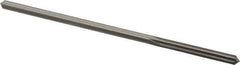 Made in USA - 0.176" High Speed Steel 6 Flute Chucking Reamer - Straight Flute, 0.1645" Straight Shank, 1-1/8" Flute Length, 4-1/2" OAL - USA Tool & Supply