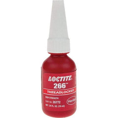 Loctite - 10 mL, Red, High Strength Threadlocker - Series 266 - USA Tool & Supply