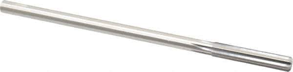 Made in USA - 0.349" High Speed Steel 6 Flute Chucking Reamer - Straight Flute, 0.3105" Straight Shank, 1-3/4" Flute Length, 7" OAL - USA Tool & Supply