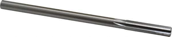 Made in USA - 0.407" High Speed Steel 6 Flute Chucking Reamer - Straight Flute, 0.3105" Straight Shank, 1-3/4" Flute Length, 7" OAL - USA Tool & Supply