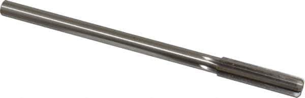 Made in USA - 0.447" High Speed Steel 6 Flute Chucking Reamer - Straight Flute, 0.373" Straight Shank, 1-3/4" Flute Length, 7" OAL - USA Tool & Supply