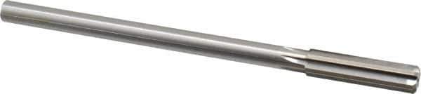 Made in USA - 0.452" High Speed Steel 6 Flute Chucking Reamer - Straight Flute, 0.373" Straight Shank, 1-3/4" Flute Length, 7" OAL - USA Tool & Supply