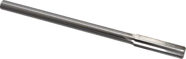 Made in USA - 0.455" High Speed Steel 6 Flute Chucking Reamer - Straight Flute, 0.373" Straight Shank, 1-3/4" Flute Length, 7" OAL - USA Tool & Supply