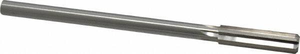 Made in USA - 0.459" High Speed Steel 6 Flute Chucking Reamer - Straight Flute, 0.373" Straight Shank, 1-3/4" Flute Length, 7" OAL - USA Tool & Supply