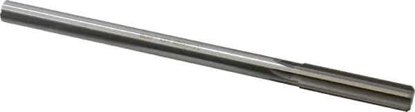Made in USA - 0.487" High Speed Steel 6 Flute Chucking Reamer - Straight Flute, 0.4355" Straight Shank, 2" Flute Length, 8" OAL - USA Tool & Supply
