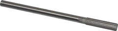 Made in USA - 1/2" High Speed Steel 6 Flute Chucking Reamer - Straight Flute, 0.4355" Straight Shank, 2" Flute Length, 8" OAL - USA Tool & Supply