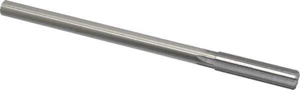 Made in USA - 0.505" High Speed Steel 6 Flute Chucking Reamer - Straight Flute, 0.4355" Straight Shank, 2" Flute Length, 8" OAL - USA Tool & Supply