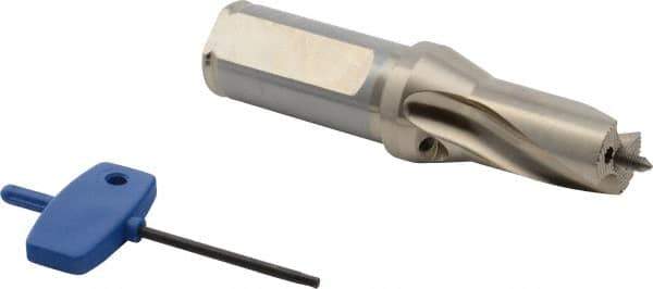 Seco - 22 to 23.99mm Diam, 1.5xD, 40mm Max Depth, 1" Shank Diam, 2.106" Flute, 5.098" OAL, Replaceable Tip Drill - SD101 Toolholder, Series Crownloc - USA Tool & Supply