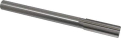 Made in USA - 1" High Speed Steel 8 Flute Chucking Reamer - Straight Flute, 7/8" Straight Shank, 2-3/4" Flute Length, 10-1/2" OAL - USA Tool & Supply