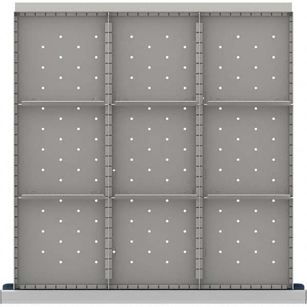 LISTA - 9-Compartment Drawer Divider Layout for 3.15" High Drawers - USA Tool & Supply