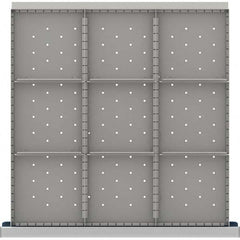 LISTA - 9-Compartment Drawer Divider Layout for 3.15" High Drawers - USA Tool & Supply