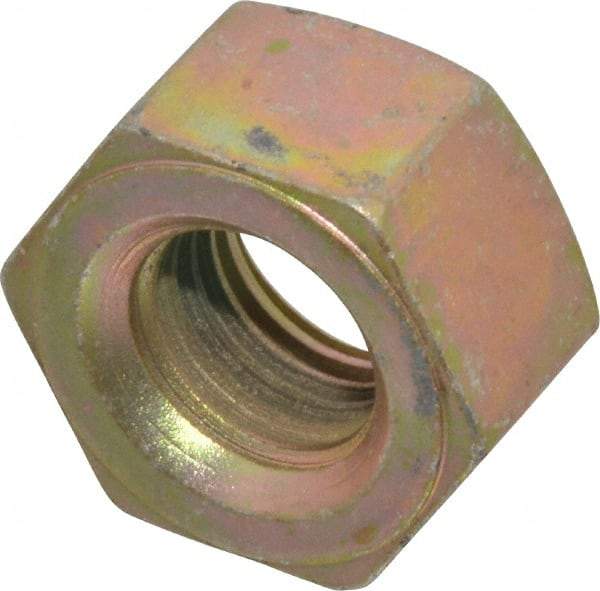Value Collection - 3/4-10 UNC Steel Right Hand Heavy Hex Nut - 1-1/4" Across Flats, 47/64" High, Zinc Yellow Dichromate Finish - USA Tool & Supply