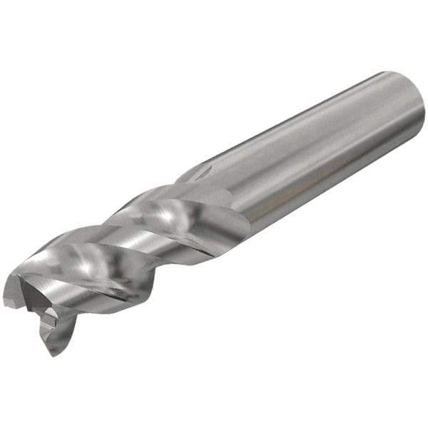 Iscar - 16mm, 32mm LOC, 16mm Shank Diam, 92mm OAL, 3 Flute, Solid Carbide Square End Mill - Single End, Uncoated, Spiral Flute, 45° Helix, Right Hand Cut, Right Hand Flute - USA Tool & Supply