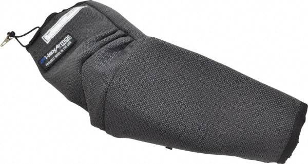 HexArmor - Size L, Gray/Black SuperFabric Cut & Puncture Resistant Sleeve - 19" Long Sleeve, Cut Resistance Level 5, Made with Thumb Hole - USA Tool & Supply