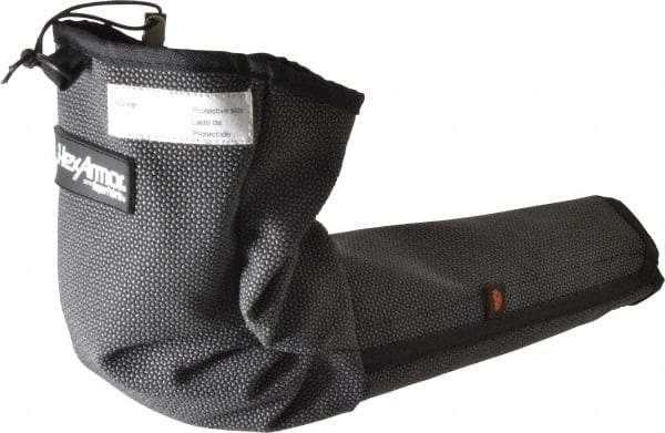 HexArmor - Size M, Gray/Black SuperFabric Cut & Puncture Resistant Sleeve - 19" Long Sleeve, Cut Resistance Level 5, Made with Thumb Hole - USA Tool & Supply