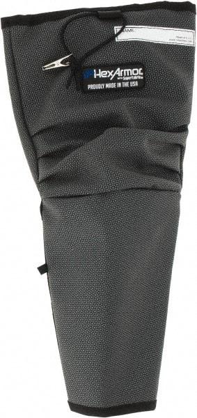 HexArmor - Size XL, Gray/Black SuperFabric Cut & Puncture Resistant Sleeve - 19" Long Sleeve, Cut Resistance Level 5, Made with Thumb Hole - USA Tool & Supply