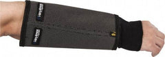HexArmor - Size M, Gray/Black SuperFabric Cut & Puncture Resistant Sleeve - 9" Long Sleeve, Cut Resistance Level 5, Made with Thumb Hole - USA Tool & Supply