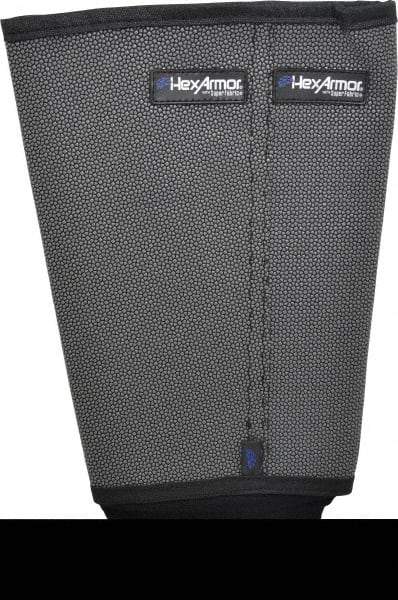 HexArmor - Size XL, Gray/Black SuperFabric Cut & Puncture Resistant Sleeve - 9" Long Sleeve, Cut Resistance Level 5, Made with Thumb Hole - USA Tool & Supply