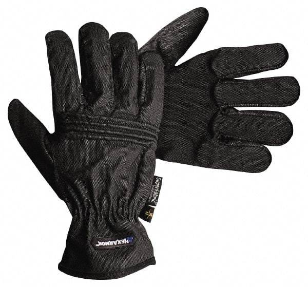 HexArmor - Size L (9), ANSI Cut Lvl A9, Puncture Lvl 3, Abrasion Lvl 5, Silicone Rubber Coated Cut & Puncture Resistant Gloves - 11" Long, Fully Coated Coated, SuperFabric Lining, Black, Paired - USA Tool & Supply