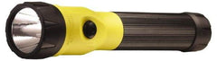 Streamlight - White LED Bulb, 385 Lumens, Industrial/Tactical Flashlight - Yellow Plastic Body, 1 C NiMH Battery Included - USA Tool & Supply