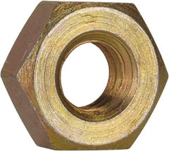 Made in USA - 5/16-18 UN Steel Right Hand Machine Screw Hex Nut - 9/16" Across Flats, 0.225" High, Cadmium-Plated Finish - USA Tool & Supply