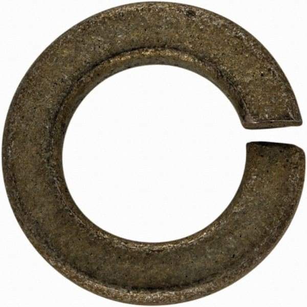 Made in USA - #8, 0.04" Thick Split Lock Washer - Spring Steel, Zinc Yellow Dichromate Finish, 0.167" Min ID, 0.174" Max ID, 0.293" Max OD - USA Tool & Supply