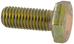 Made in North America - 1/4-28 UNF, 5/8" Length Under Head Hex Head Cap Screw - Grade 8 Alloy Steel, Zinc-Plated Finish, 7/16" Hex - USA Tool & Supply