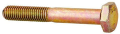 Made in North America - 1/4-28 UNF, 1-3/4" Length Under Head Hex Head Cap Screw - Grade 8 Alloy Steel, Zinc-Plated Finish, 7/16" Hex - USA Tool & Supply