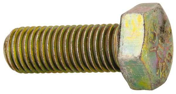 Made in North America - 5/16-24 UNF, 7/8" Length Under Head Hex Head Cap Screw - Grade 8 Alloy Steel, Zinc-Plated Finish, 1/2" Hex - USA Tool & Supply