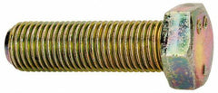 Made in North America - 3/8-24 UNF, 1-1/4" Length Under Head Hex Head Cap Screw - Grade 8 Alloy Steel, Zinc-Plated Finish, 9/16" Hex - USA Tool & Supply