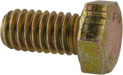 Made in North America - 5/16-18 UNC, 5/8" Length Under Head Hex Head Cap Screw - Grade 8 Alloy Steel, Zinc-Plated Finish, 1/2" Hex - USA Tool & Supply