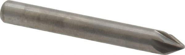 M.A. Ford - 3/16" Head Diam, 3/16" Shank Diam, 6 Flute 60° Solid Carbide Countersink - Bright Finish, 1-1/2" OAL, 0.04" Nose Diam, Single End, Straight Shank, Right Hand Cut - USA Tool & Supply