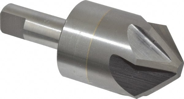 M.A. Ford - 1-1/4" Head Diam, 1/2" Shank Diam, 6 Flute 90° Solid Carbide Countersink - USA Tool & Supply