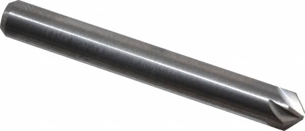 M.A. Ford - 3/16" Head Diam, 3/16" Shank Diam, 6 Flute 100° Solid Carbide Countersink - USA Tool & Supply