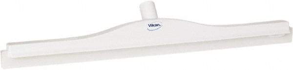 Vikan - 24" Rubber Blade Floor Squeegee - Double Edge, White, Plastic Holder - USA Tool & Supply