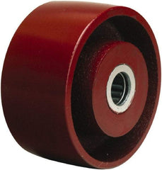 Hamilton - 4 Inch Diameter x 2 Inch Wide, Cast Iron Caster Wheel - 1,000 Lb. Capacity, 2-1/4 Inch Hub Length, 1/2 Inch Axle Diameter, Straight Roller Bearing - USA Tool & Supply