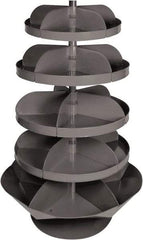 Durham - 2,650 Lb Capacity, 22" Deep x 65-3/4" High, Rotating Bin Rack - 1 Side, Gray Steel Bins - USA Tool & Supply