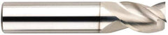 SGS - 3/4", 3 Flute, Single End, Solid Carbide, 0.12" Corner Radius End Mill - 4" OAL, 38° Helix, Right Hand Flute, 1-5/8" LOC, Right Hand Cut - USA Tool & Supply