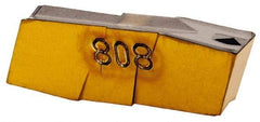 Iscar - 318020GIP Grade IC808, 3.18mm Cutting Width Carbide Grooving Insert - 13mm Max Depth of Cut, Neutral, 0.2mm Corner Radius, TiAlN Finish - USA Tool & Supply