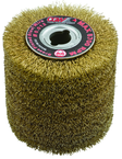 4 x 2-3/4 x 5/8-11" Brass Plated wire .020 - Wire Brush for Right Angle Grinders - USA Tool & Supply