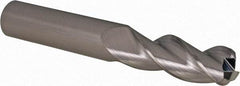 SGS - 1/2", 3 Flute, Single End, Solid Carbide, 0.12" Corner Radius End Mill - 3-1/4" OAL, 38° Helix, Right Hand Flute, 1-1/4" LOC, Right Hand Cut - USA Tool & Supply