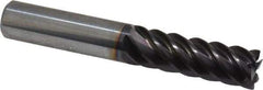 Guhring - 3/8", 1" LOC, 3/8" Shank Diam, 2-1/2" OAL, 6 Flute, Solid Carbide Square End Mill - Single End, FIREX Finish, Spiral Flute, 44/45/46° Helix, Centercutting, Right Hand Cut, Right Hand Flute, Series 3115 - USA Tool & Supply