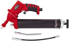 Proto - 3,600 Max psi, Air-Operated Grease Gun - 14 oz Capacity, 1/8 Thread Outlet, 3-Way, Bulk, Cartridge & Filler Pump - USA Tool & Supply